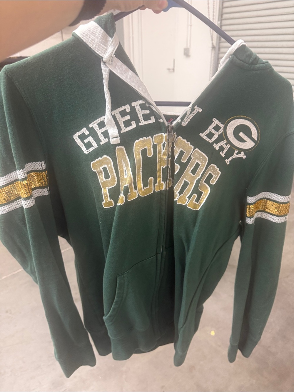 Majestic Green & Gold Packers Zip-Up Hoodie